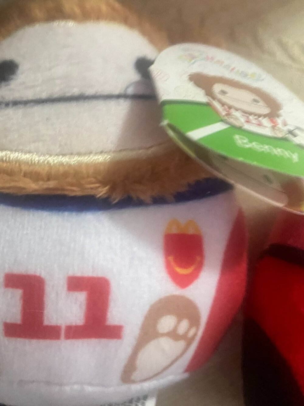 Fifa Mcdonalds Squishmallows benny 11 monkey OOB
